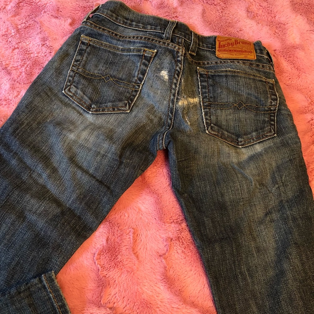 Lightly Distressed Lucky Brand Jeans - Picture 4 of 5